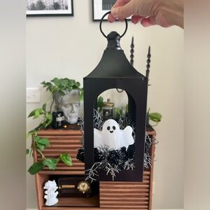 🕯️💀🪦🖤 Ghost Lantern Solar Halloween Flameless Handmade Spooky Decor fall